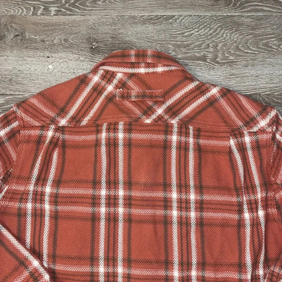Duluth trading  orange heavy weight plaid shacket size large Duluth untuck - Picture 7 of 8